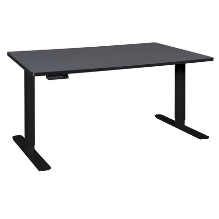 Regency Adjustable Desk Esteem 66" Height Adjustable Power Desk, Grey/Black HAD6624GYBK